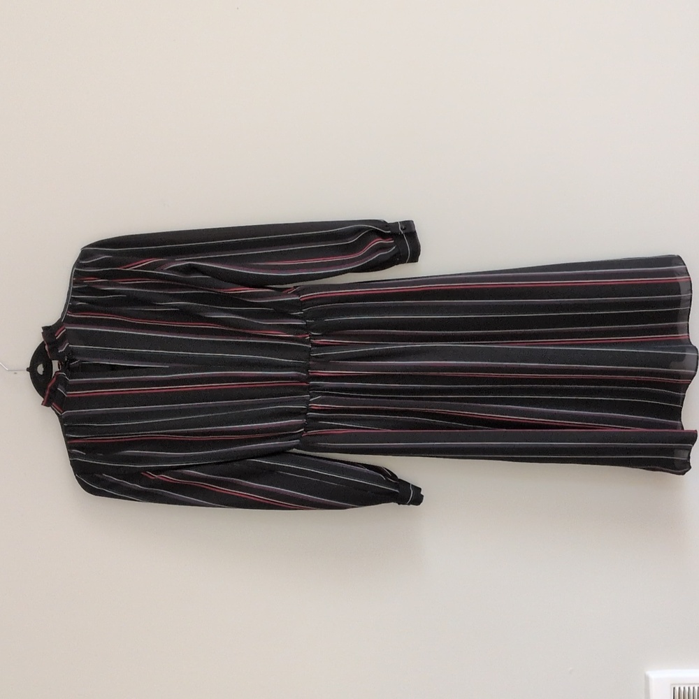 Vintage Striped P u s s y  Cat Dress By Carla Jane
